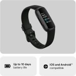 Fitbit Inspire 3 Health &-Fitness-Tracker with Stress Management, Workout Intensity, Sleep Tracking, 24/7 Heart Rate and more, Midnight Zen/Black One Size (S & L Bands Included)