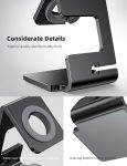 Lamicall Stand for Apple Watch, Charging Stand – Desk Watch Stand Holder Charging Dock Station compatible with Apple Watch Series SE Ultra/Series 8/7/6/5/4/3/2/1, 49mm/45mm/44mm/42mm/41mm/ 38mm, Black