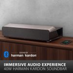 ViewSonic X1000-4K True 4K UHD Ultra-Short Throw Projector with 1000 ANSI Lumens, Harman Kardon Speakers, HDMI, USB C, 125% Rec 709, Frame Interpolation Technology for Home Theater