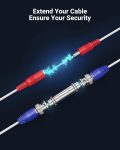 ANNKE 2 Pack Security Camera Cable 30M/100ft All-in-One BNC Video Power Cables, BNC Extension Wire Cord for CCTV Camera DVR Security System with 2X BNC Connectors and 2X RCA Adapters-White