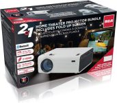 RCA PROJECTOR WITH FREE 100″ FOLDABLE SCREEN AND BLUETOOTH | Portable Indoor & Outdoor Projector with 150 Inch Projection | Compatible with HDMI, USB, Roku, iPhone, Android, & Apple TV