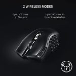 Razer Naga V2 HyperSpeed Wireless MMO Gaming Mouse 19 Programmable Buttons – HyperScroll Technology – Focus Pro 30K Optical Sensor – Mechanical Mouse Switches Gen-2 – Up to 400 Hr Battery Life