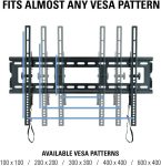 Sanus Universal Low Profile Tilt TV Wall Mount for 37″ – 80″ LED, LCD & Plasma TVs, Eliminates Glare with 10º of Tilt & Post-Install Adjustments – 3 Step Install – Safety Certified – MLT14-B1