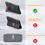 FINTIE Silicone Case Compatible with Nintendo Switch – Soft [Anti-Slip] [Shock Proof] Protective Cover with Ergonomic Grip Design, Drop Protection Grip Case (Black)