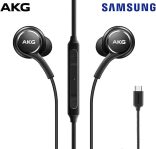 Samsung AKG Earbuds Original USB Type C in-Ear Earbud Headphones with Remote & Mic for Galaxy A53 5G, S22, S21 FE, S20 Ultra, Note 10, Note 10+, S10 Plus – Braided – Includes Velvet Pouch – Black
