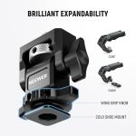 NEEWER Camera Monitor Mount with Cold Shoe, 1/4″ Screw for 5″ & 7″ Field Monitor Compatible with Atomos Ninja V, 360° Swivel 180° Tilt Damping, MA002