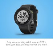 Garmin 010-02156-05 Forerunner 45, 42mm Easy-to-use GPS Running Watch with Coach Free Training Plan Support, Black