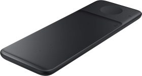 SAMSUNG Electronics Wireless Charger Trio, Qi Compatible – Charge up to 3 Devices at Once – for Galaxy Phones, Buds, Watches, and Apple iPhone Devices, Black (US Version)
