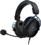 HyperX Cloud Alpha S – PC Gaming Headset, 7.1 Surround Sound, Adjustable Bass, Dual Chamber Drivers, Chat Mixer, Breathable Leatherette, Memory Foam, and Noise Cancelling Microphone – Blue
