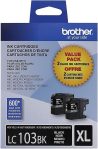 Brother LC1032PKS Printer High Yield Cartridge Ink Black (2-Pack)
