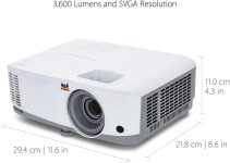 ViewSonic PA503S 3800 Lumens SVGA High Brightness Projector for Home and Office with HDMI Vertical Keystone