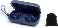 Jaybird Vista 2 True Wireless Bluetooth Headphones with Charging Case – Premium Sound, ANC, Sport Fit, 24 Hour Battery, Waterproof Earbuds with Military-Grade Durability – Blue, Includes Pouch