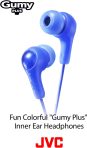 JVC Gumy in Ear Earbud Headphones, Powerful Sound, Comfortable and Secure Fit, Silicone Ear Pieces – HAFX7B Black, Small