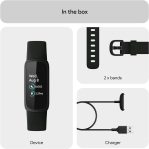 Fitbit Inspire 3 Health &-Fitness-Tracker with Stress Management, Workout Intensity, Sleep Tracking, 24/7 Heart Rate and more, Midnight Zen/Black One Size (S & L Bands Included)