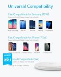 Anker 313 Wireless Charger (Pad), Qi-Certified 10W Max for iPhone 14/14 Pro/14 Pro Max/13/13 Pro Max, AirPods (No AC Adapter, Not Compatible with MagSafe Magnetic Charging)