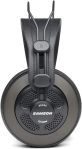 Samson Semi Open-Back Studio Reference Headphones, Black, Over Ear (.) Wired