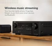 Denon AVR-S570BT 5.2 Channel AV Receiver – 8K Ultra HD Audio & Video, Enhanced Gaming Experience, Wireless Streaming via Built-in Bluetooth, (4) 8K HDMI Inputs, Supports eARC, HD Setup Assistant