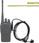 Case of 10, Retevis Walkie Talkies Earpiece with Mic 2 Pin Acoustic Tube Headset Compatible with Baofeng UV-5R Retevis H-777 RT21 RT22 Arcshell AR-5 Two Way Radio