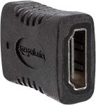 Amazon Basics HDMI Female to Female Coupler Adapter (2 Pack), 29 x 22mm, Black