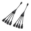 Cable Matters 2-Pack 4 Outlet Power Splitter Cord 1.5 ft, NEMA 5-15P to NEMA 5-15R Y Power Cord Splitter, 16 AWG Outlet Saver, 4 Way Extension Cord Splitter, 1.5 Feet