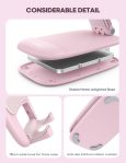 Lamicall Pink Phone Stand for Desk – Rose Gold Cell Phone Holder Desktop Pink Desk Accessories Compatible with iPhone 14 Pro Max Plus, 13 12 11 XR X 8 7 6 Plus SE, 4-8” Smartphone