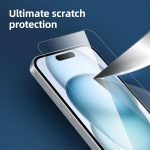 NEW’C [3 Pack Designed for iPhone 15/15 Pro (6.1 Inch) Screen Protector Tempered Glass,Case Friendly Ultra Resistant