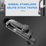 Gimbal Stabilizer for Smartphone ，with Retractable Selfie Stick and Tripod，1-Axis Multifunction Remote 360°Automatic Rotation， Auto Balance for iPhone/Android