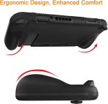 FINTIE Silicone Case Compatible with Nintendo Switch – Soft [Anti-Slip] [Shock Proof] Protective Cover with Ergonomic Grip Design, Drop Protection Grip Case (Black)