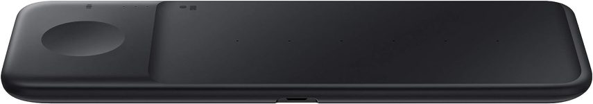 SAMSUNG Electronics Wireless Charger Trio, Qi Compatible – Charge up to 3 Devices at Once – for Galaxy Phones, Buds, Watches, and Apple iPhone Devices, Black (US Version)
