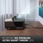 ViewSonic X1000-4K True 4K UHD Ultra-Short Throw Projector with 1000 ANSI Lumens, Harman Kardon Speakers, HDMI, USB C, 125% Rec 709, Frame Interpolation Technology for Home Theater
