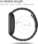 Fintie Metal Band Compatible with Fitbit Versa 2, Versa, Versa Lite Edition, Solid Stainless Steel Strap Replacement Wristband Business Bracelet Compatible with Fitbit Versa Smartwatch