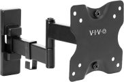 VIVO Full Motion Wall Mount for up to 27 inch LCD LED TV and Computer Monitor Screens, Tilt and Swivel Bracket with Max 100x100mm VESA, Black, MOUNT-VW01M