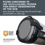 Celestron – EclipSmart Safe Solar Eclipse Telescope Filter – Meets ISO 12312-22015(E) Standards – Works with 8” Schmidt-Cassegrain/EdgeHD Telescopes – Observe Eclipses & Sunspots – Secure Fit