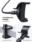 Lamicall Gooseneck Phone Holder Bed – [Newest Nylon Braided] Flexible Arm, Overall Length 38inch, 360 Adjustable Clamp Clip, Overhead Cell Phone Mount Stand for Bed, Desk, 4-7” Cellphone