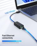Cable Matters Plug & Play USB to Ethernet Adapter with PXE, MAC Address Clone Support (Ethernet to USB 2.0 Adapter, Ethernet Adapter for Laptop) Supporting 10/100 Mbps Ethernet Network Black