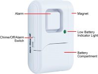 GE Personal Security Window and Door Alarm, 12 Pack, DIY Protection, Burglar Alert, Wireless Chime/Alarm, Easy Installation, Home Security, Ideal for Home, Garage, Apartment and More,White, 45989