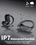 MAIJOFO Wireless Earbuds Bluetooth Headphones Sports Over-Ear Bluetooth 5.3 Ear Buds with Earhooks 120H Playtime Wireless Headphones for Workout Waterproof Bluetooth LED Power Display
