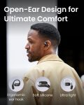 SHOKZ OpenFit – Open-Ear True Wireless Bluetooth Headphones with Microphone, Earbuds with Earhooks, Sweat Resistant, Fast Charging, 28HRS Playtime, Compatible with iPhone & Android
