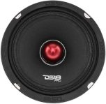 DS18 PRO-X6.4BM Loudspeaker – 6.5″, Midrange, Red Aluminum Bullet, 500W Max, 250W RMS, 4 Ohms – Premium Quality Audio Door Speakers for Car or Truck Stereo Sound System (1 Speaker)