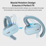 TOZO OpenBuds Lightweight True Open Ear Wireless Earbuds with Multi-Angle Adjustment, Bluetooth 5.3 Headphones with Dual-Axis Design for Long-Lasting Comfort, Crystal-Clear Calls for Driving, Blue
