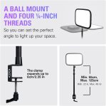 Elgato Key Light – Professional 2800 lumens Studio Light • with desk clamp • for Streaming, Recording and Video Conferencing • Temperature and Brightness app-adjustable • on Mac, PC, iOS, Android
