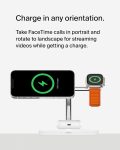 Belkin MagSafe 3-in-1 Wireless Charger Stand – Fast Charging for iPhone 15, 14, 13 Series & Apple Watch – Magnetic Charging Station for Multiple Apple Devices