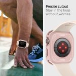 Spigen Rugged Armor Protector Designed for Apple Watch Case Series 9/8/SE2/7/6/SE/5/4 41mm/40mm – Rose Gold