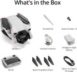DJI Mini 3 (DJI RC), Lightweight Mini Drone with 4K HDR Video, 38-Min Flight Time, True Vertical Shooting, Return to Home, up to 10km Video Transmission, Drone with Camera for Beginners
