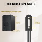 Mounting Dream Speaker Stands Pair, Max 40″ Height Adjustable Speaker Stands Mounts,Heavy Duty Base Extendable Tube,11 lbs Capacity Per Stand,Set of 2 Universal Floor Stands (Speakers Not Included)