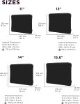 Lenovo Basic Laptop Sleeve 14 Inch Notebook/Tablet Compatible with MacBook Air/Pro Neoprene Material – Soft Fleece Lining – Zippered Top Opening – Black