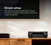 Denon AVR-S570BT 5.2 Channel AV Receiver – 8K Ultra HD Audio & Video, Enhanced Gaming Experience, Wireless Streaming via Built-in Bluetooth, (4) 8K HDMI Inputs, Supports eARC, HD Setup Assistant