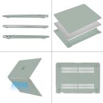 MOSISO Compatible with MacBook Air 13 inch Case 2022, 2021-2018 Release A2337 M1 A2179 A1932 Retina Display Touch ID, Plastic Hard Shell&Keyboard Cover&Screen Protector&Storage Bag, Antique Green