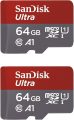 SanDisk 64GB X2 (128GB) MicroSDXC Ultra Uhs-1 Memory Card