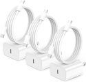 iPhone 15 Charger, 3 Pack 20W USB-C Wall Charger with 6ft USB C to USB C Cable for iPhone 15/15 Plus/15 Pro/15 Pro Max/iPad Mini 6,iPad Air4,iPad Pro 12.9